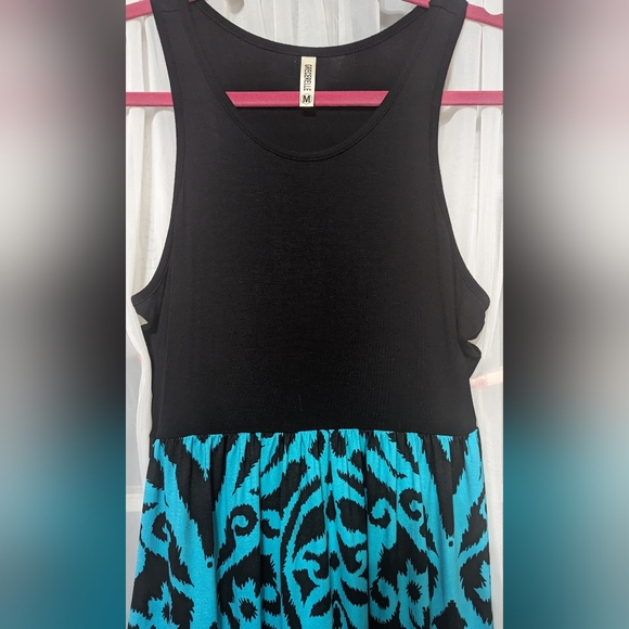 Amazon, Women's Maxi Dress, Black and Teal, size medium - Picture 2 of 3